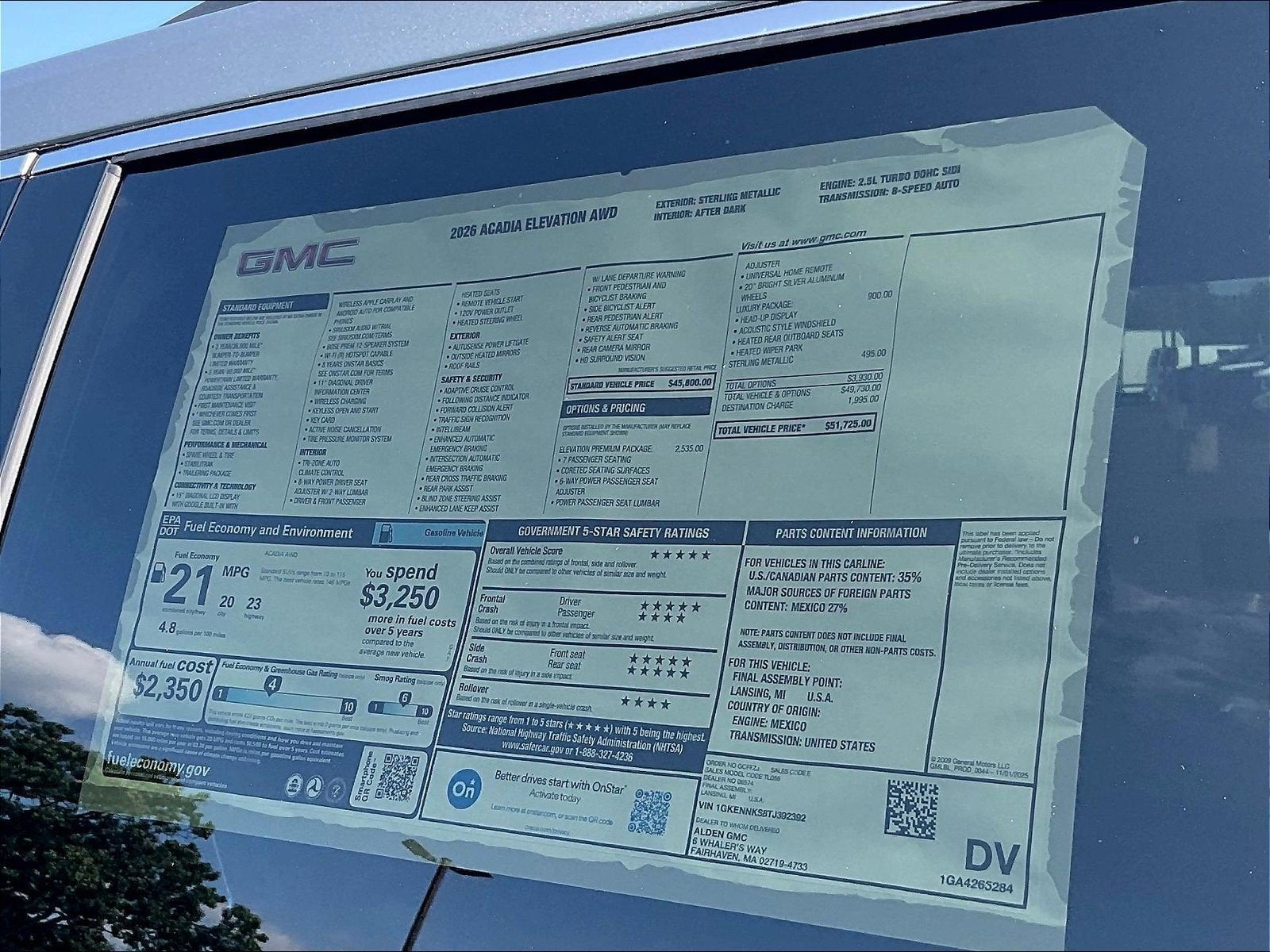 2026 GMC Acadia Elevation