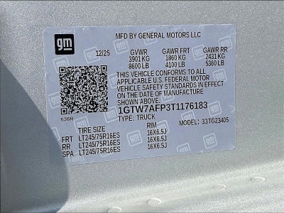 2026 GMC Savana Cargo Work Van
