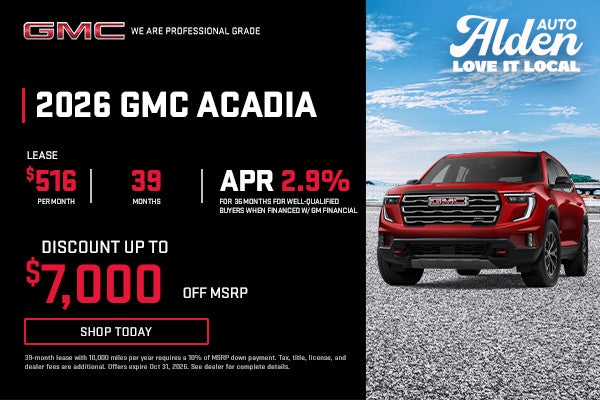 Alden GMC October Acadia offers