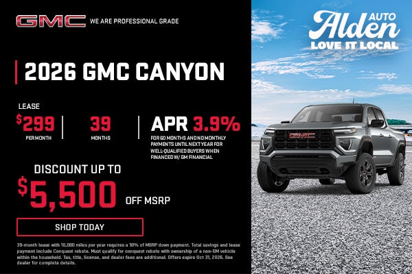 Alden GMC October Canyon offers