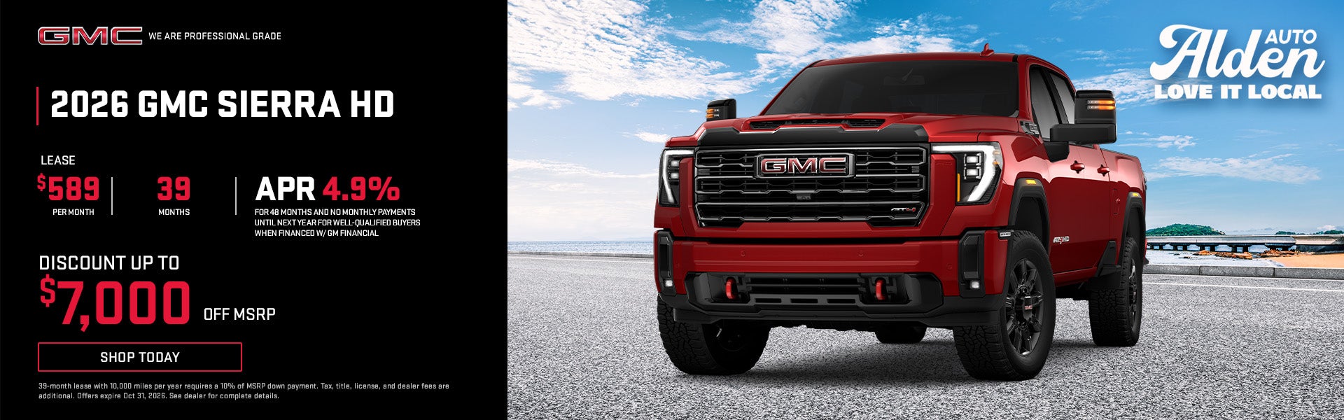Alden GMC October Sierra HD offers