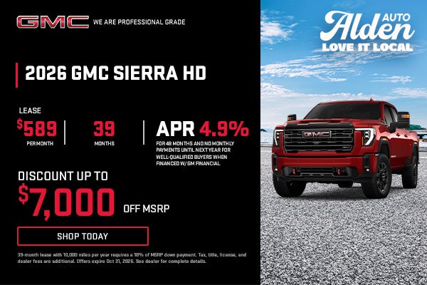 Alden GMC October Sierra HD offers