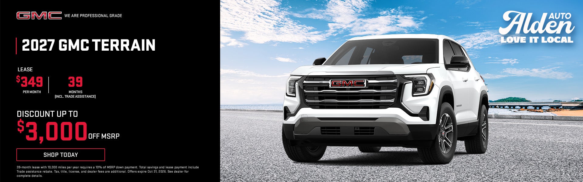 Alden GMC October Terrain offers